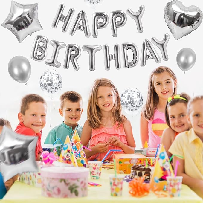 CANREVEL Happy Birthday Banner Decoration + 30pcs Star Balloons, - Image 4