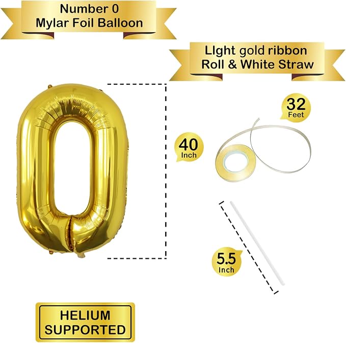 Letter Balloons Gold Party Balloon - Image 3
