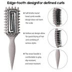 Curly Hair Brush Candybrush Curl Defining Brush for Detangling Shaping and Defining Curls for Women, Men, Wet & Dry Hair (Beige)