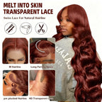 BVH 22 Inch Reddish Brown 13x6 Lace Front Wigs Human Hair Body Wave Wigs Human Hair 200 Density Hd Lace Frontal Wigs M Hairline 33# Brown Wigs (13x6 Reddish Brown Lace Front Wigs Human Hair, 22 Inch)
