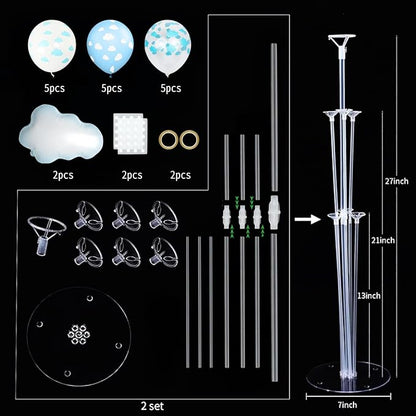 Cloud Party Balloons Stand Kit 2 Sets, Balloon Centerpieces - Image 3
