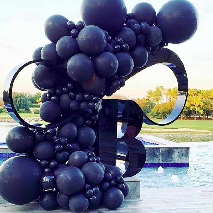 PartyWoo Navy Blue Balloons 4pcs Dark Blue Helium Latex Balloons 36 Inch | - Image 5