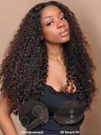Julia Hair Bye Bye Knots Glueless Wig Curly Pre Cut Lace Front Wigs Human Hair for Women 12A Upgrade 7x5 Lace Closure Wig Pre Plucked with Pre Bleached Knots Put on and Go Natural Color 18 Inch