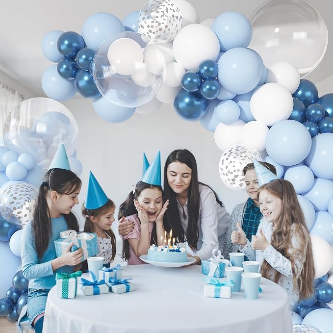 Ouddy Party 149Pcs Blue and White Balloon Arch Garland Kit 18 12 10 5Inch | - Image 7