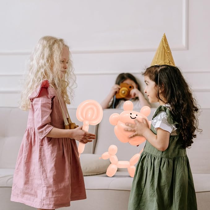 100Pcs Pastel Orange 260 Balloons, Long Balloon - Image 6