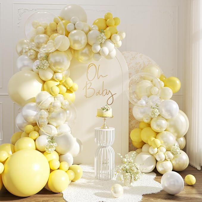 Yellow Balloon Arch Kit for Baby Shower Bridal Shower Decorations | 108Pcs by CROSSFINGERS