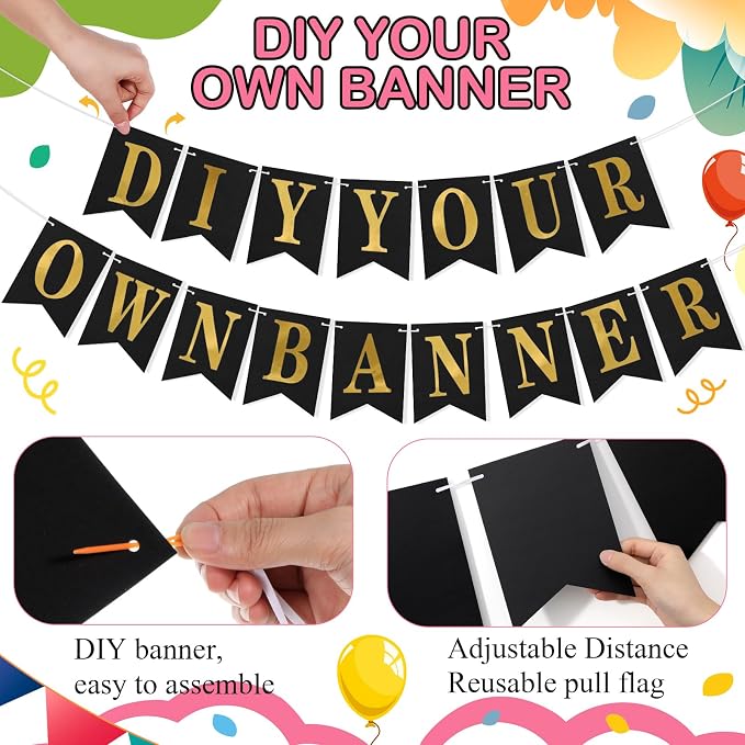 Mooliwe 171 Pcs DIY Custom Banner Kit Make Your Own Customizable Sign - Image 3