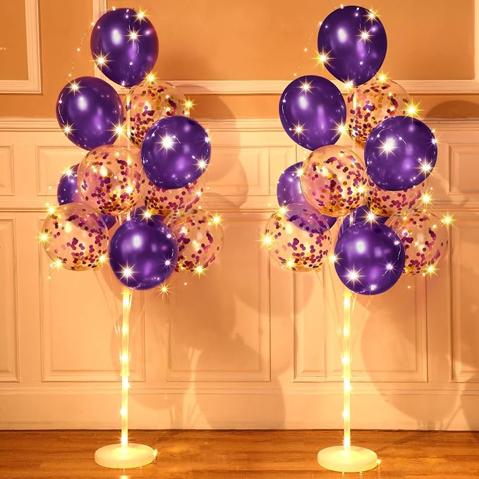 Wettarn 2 Sets Floor Balloon Column Stand Kit by Wettarn
