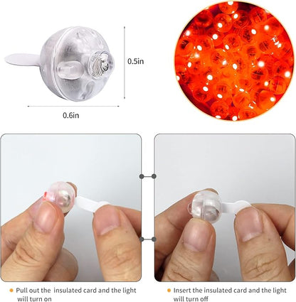 200pcs Red LED Balloon Lights, Mini Led Lights Small Round LED Ball Lamp - Image 2