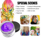 Temporary Hair Color Chalk, Hair Wax Color For Gifts, Birthday,Party, Cosplay DIY, Halloween, Christmas (4, Red Orange Blue Green)