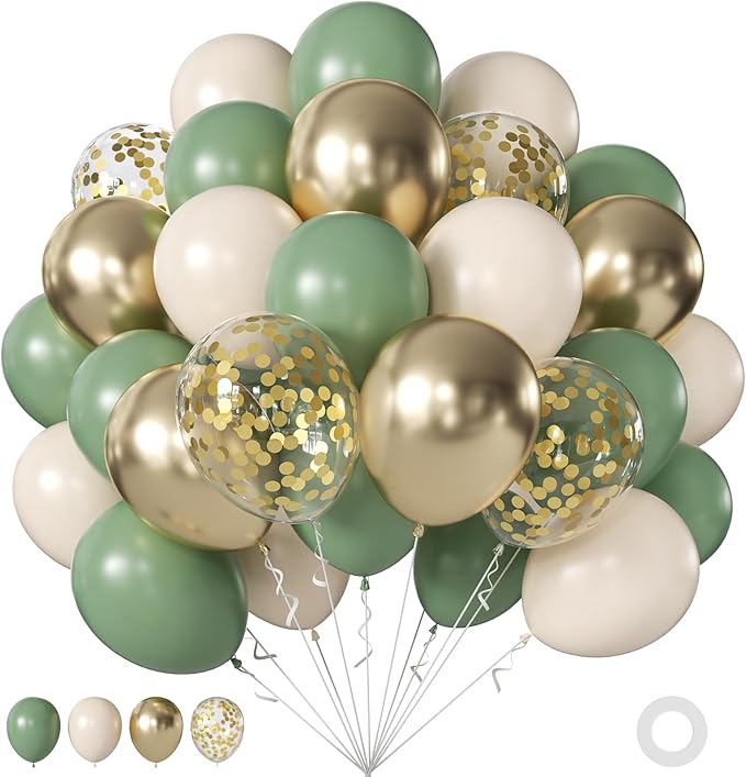 Sage Green Balloons for Boho Baby Shower Bridal Shower Birthday Decorations | by JOYFLOAT