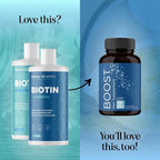 Rosemary Biotin Shampoo and Conditioner Set - Volumizing Shampoo and Conditioner for Thinning Hair for Women & Men with Nourishing B Vitamins - Color Safe Sulfate Paraben & Silicone Free (8 Fl Oz)