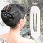 RC ROCHE 6 Pcs Flat Claw Hair Clips for Women Lay Down Barrettes No Crease Side Slide Thick Long Hair Duckbill French Against Head Jaw Claw Styling Clamp, Medium Black & White