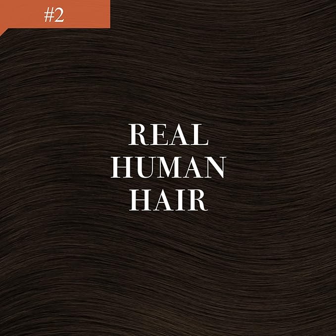 Ve Sunny Hair Extensions Ponytail Real Human Hair 80G Wrap Around Clip in Ponytail Hair Extensions Straight Extensions Human Hair for Women Brunette Dark Brown 14inch