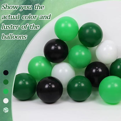 60pcs Green and Black Balloons 12inch - Image 4