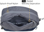 Travel Toiletry Bag 8L, Large Packing Cube with Waterproof TPU Wet/Dry Compartment (05 Ash Gray)