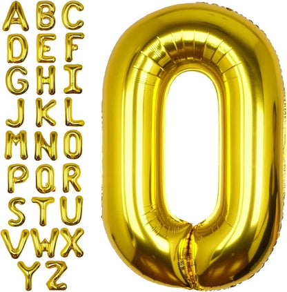 40 Inch Gold Letter O Balloon Big Foil Helium Letter Balloons A-Z | Giant Large by SULALABOO