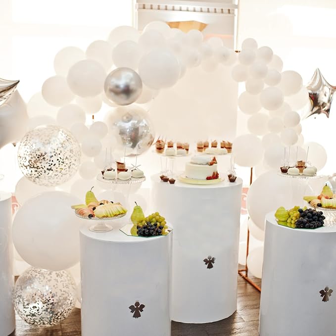 50pcs White Balloons, Helium Quality 12inch White Party Balloon - Image 4