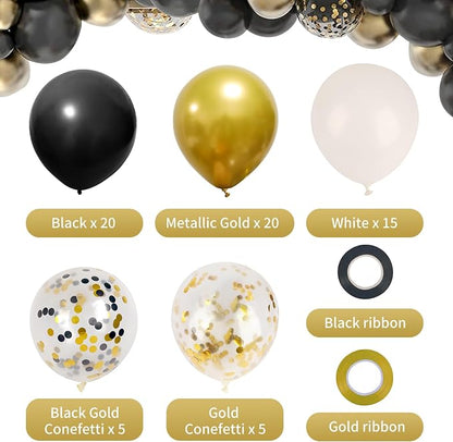 RUBFAC Black and Gold Balloons, 2026 Graduation Party Decorations Balloons - Image 2