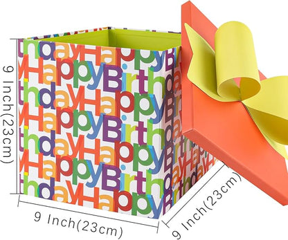 BIOBROWN Gift Boxes with Lids for Presents Text Birthday Design Gift Box | - Image 5