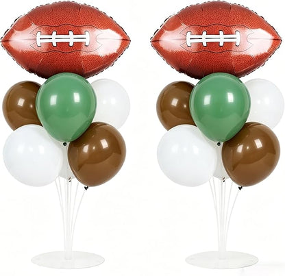 Football Party Balloons Stand Kit 2 Sets, Rugby Ball Foil Balloon Table by Unknown