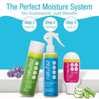 3-Step Moisture Burst System for Tight Curls & Coils with Curly Hair Shampoo, Leave In Conditioner Spray & Hair & Scalp Moisturizer – Softens Dry Hair, Detangles, Boosts Growth & Soothes Scalp