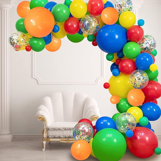 Colourful Rainbow Balloon Arch Kit, Colorful Balloon Garland, Party | Fiesta - Image 6