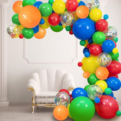 Colourful Rainbow Balloon Arch Kit, Colorful Balloon Garland, Party | Fiesta - Image 6