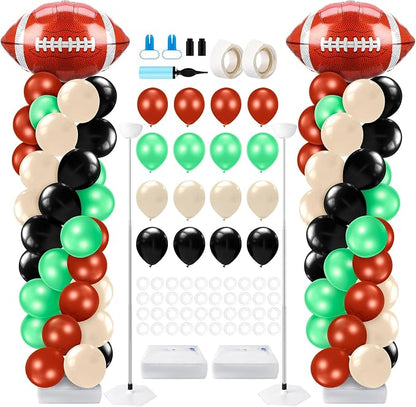 Kasyat 2 Sets Football Balloon Column Stand Kit Football Balloon Arch Garland by Kasyat