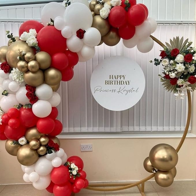 Voircoloria 130pcs Red Balloons Garland Arch Kit, 18 12 10 5 Inch | - Image 4
