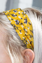 TERSE Headbands for Women Trendy Floral Print - Non Slip Summer Head Bands Soft Fabric Hair Bands for Workout Yoga Running Sport