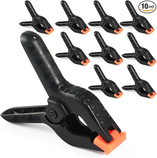 RELBRO Spring Clamps, 6 Inch Plastic Clips, Heavy Duty, Strong Grip, Daily by RELBRO