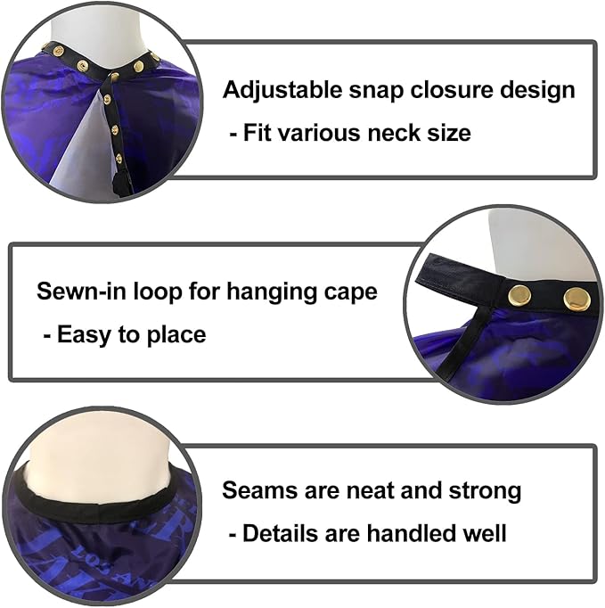Barber Capes for Men Hair Cutting Salon Cape with Snaps Hairdresser Gown Stylist Cape- 63”× 56”