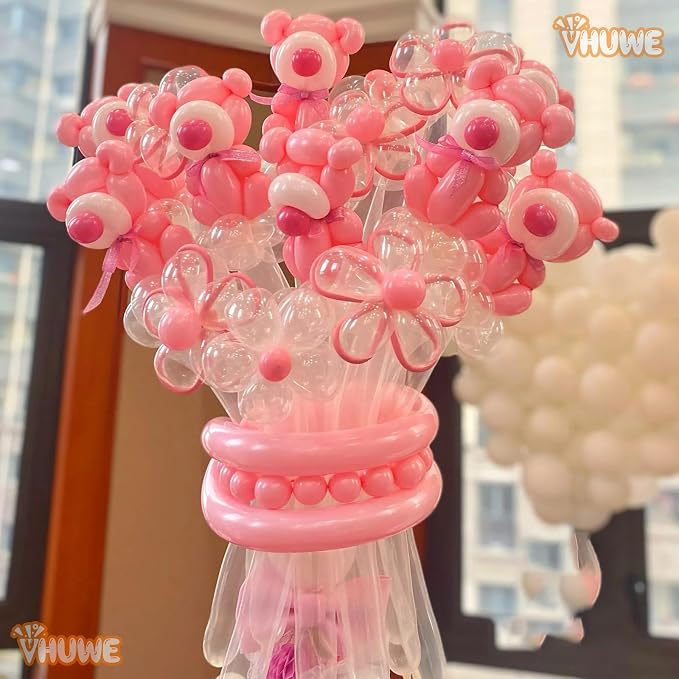 260 Balloons Clear, Thickened 100 Pack Long Balloons Twisting Skinny Magic - Image 4