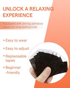 Sunny Hair Tape in Hair Extensions Real Human Hair Invisible Remy Hair Extensions Tape ins for Women Natural Black Ombre Dark Brown Balayage Ash Blonde 18 inch 25G