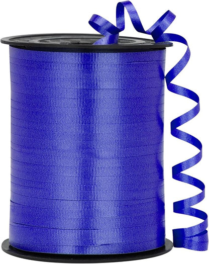 Blue Ribbon, 500 Yard Crimped Royal Blue Curly Ribbon by OMISELIO