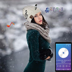 Wireless Beanie Hat for Men Women Wireless Headset Headphones Music Audio Boys Girls Winter Cap with Speaker Mic Hands Free Outdoor Sport Stereo Earphone Earpieces Warm White