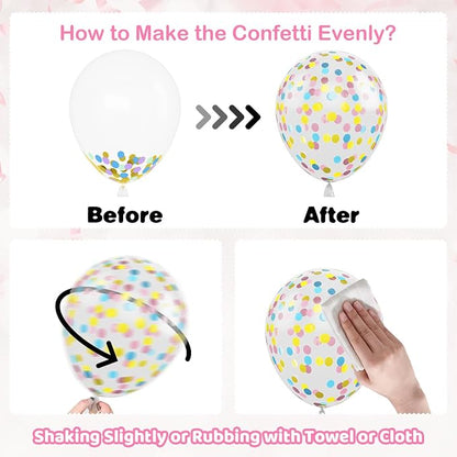 Easter Printed Balloons, 12 Inch Cute Bunny Rabbit Eggs Pastel Confetti - Image 8