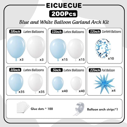 Blue and White Balloons Garland Arch Kit - Image 2
