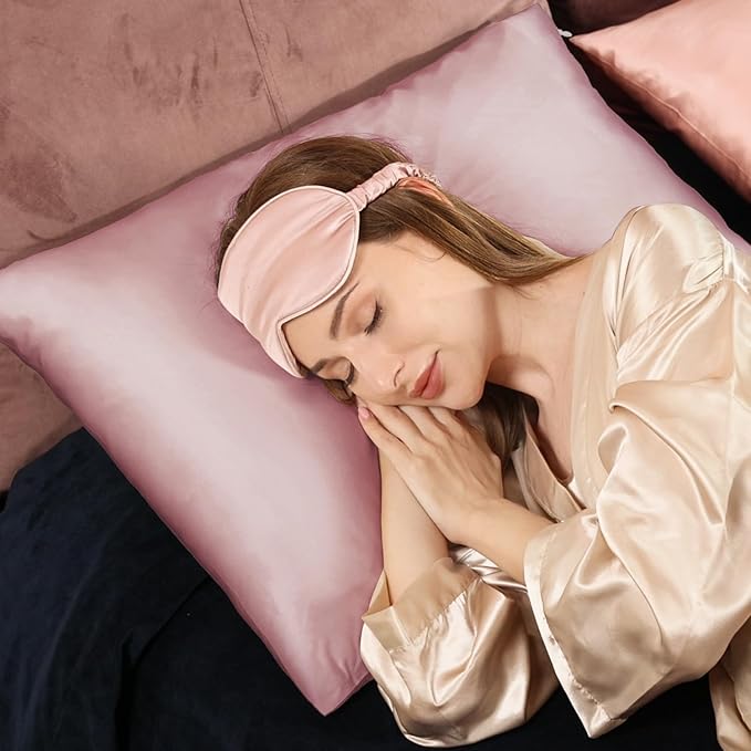 Adubor 100% Silk Pillowcase - Mulberry Silk Pillow Cases, 23 Momme 6A Grade Fibers, Silk Pillow Case for Hair and Skin Health, with Hidden Zipper (Queen 20''x30'', Medium Pink, 1PC)