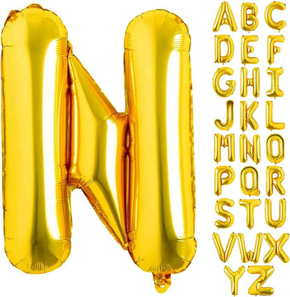 Lovoir 40 Inch Large Gold Letter N Balloons Big Size Jumbo Mylar Foil Helium by Lovoir