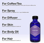 Lavender Essential Oil, Food Grade, for Drinks, Skin, Hair – 100% Pure, Lavender Oil, by Zongle Therapeutics, 4 OZ