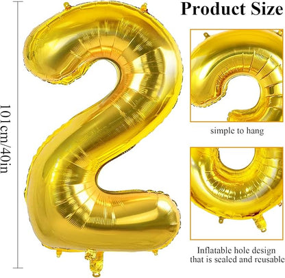 Number 20 Balloons for 20th Birthday Party Decorations, Large No.20 Balloons - Image 2