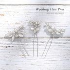 JAKAWIN Rhinestone Wedding Hair Pins Silver Bridal Crystal Hair Jewelry Accessories for Women HP130 (Silver)