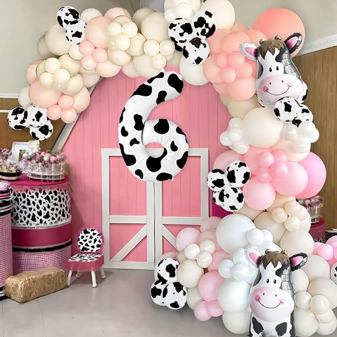 SINBEE Cow Print 40 inch Balloon, Number 6, - Image 5