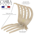 Camila Paris CP3542 French Hair Clip for Women, Hair Side Clips, 2 Inch Girls Hair Claw Clips Jaw Fashion Durable Styling Hair Accessories for Women, Strong Hold No Slip Grip, Made in France