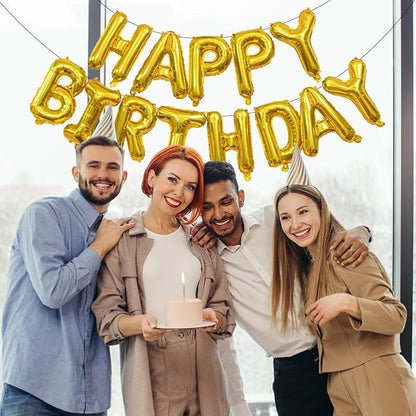 16" Happy Birthday Balloon Banner Foil - Image 4