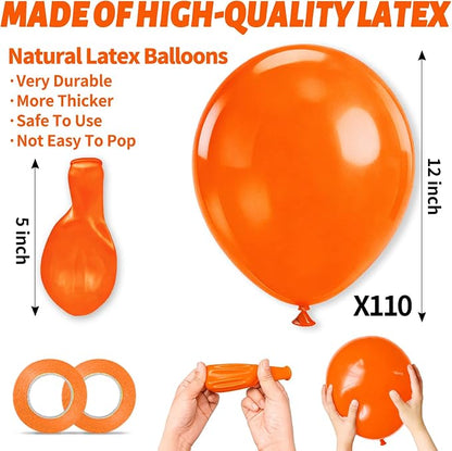 110pcs Orange Balloon 12 inch - Image 3