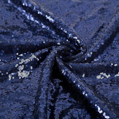JYFLZQ Navy Blue Sequin Backdrop Curtains 4ft x 6.5ft 1 Panel Glitter Photo - Image 4