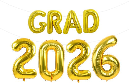 TONIFUL Graduation Balloons 16 Inch Gold Grad Balloons 40 Inch Gold Large by TONIFUL